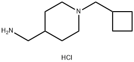 [1-(Cyclobutylmethyl)piperidin-4-yl]methanamine dihydrochloride Structure