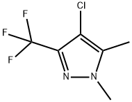 4-Chloro-1,5-dimethyl-3-trifluoromethyl-1H-pyrazole Structure