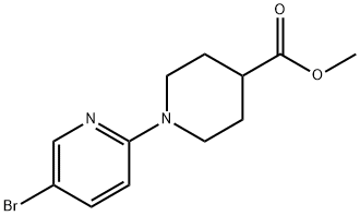 methyl 1-(5-bromopyridin-2-yl)piperidine-4-carboxylate 化学構造式