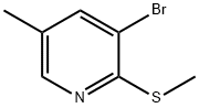3-Bromo-5-methyl-2-(methylthio)pyridine Structure