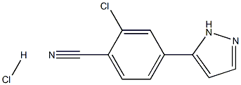 2-Chloro-4-(1h-pyrazol-5-yl)benzonitrile hydrochloride Struktur