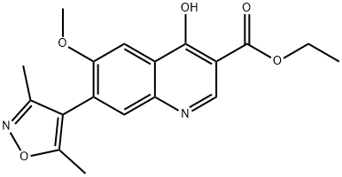 ethyl 7-(3,5-dimethylisoxazol-4-yl)-6-methoxy-4-oxo-3,4-dihydroquinoline-3-carboxylate Structure