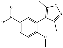 4-(2-methoxy-5-nitrophenyl)-3,5-dimethylisoxazole, 1300031-62-2, 结构式