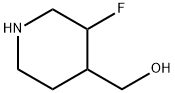 (3-fluoropiperidin-4-yl)methanol 化学構造式