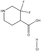 3,3-DIFLUOROPIPERIDINE-4-CARBOXYLIC ACID HCL Structure