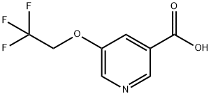 5-(2,2,2-トリフルオロエトキシ)ピリジン-3-カルボン酸 化学構造式
