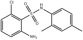 2-アミノ-6-クロロ-N-(2,4-ジメチルフェニル)ベンゼンスルホンアミド 化学構造式
