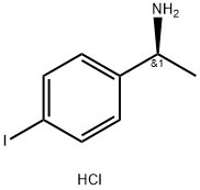 (S)-1-(4-ヨードフェニル)エタンアミン塩酸塩 化学構造式