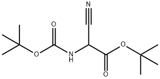 tert-Butyl 2-((tert-butoxycarbonyl)amino)-2-cyanoacetate Structure