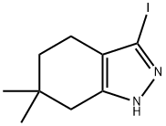 3-iodo-6,6-dimethyl-4,5,6,7-tetrahydro-1H-indazole, 1309788-50-8, 结构式
