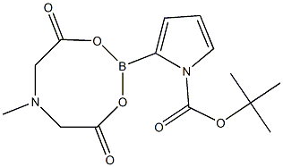 tert-Butyl 2-(6-methyl-4,8-dioxo-1,3,6,2-dioxazaborocan-2-yl)-1H-pyrrole-1-carboxylate Structure