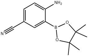 4-Amino-3-(4,4,5,5-tetramethyl-[1,3,2]dioxaborolan-2-yl)-benzonitrile Struktur