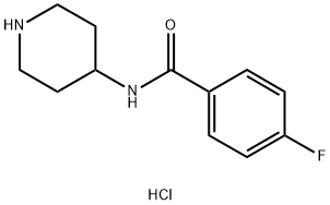 4-Fluoro-N-(piperidine-4-yl)benzamide hydrochloride Structure
