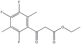 3-Oxo-3-(2,4,5-trifluoro-3,6-dimethyl-phenyl)-propionic acid ethyl ester 化学構造式