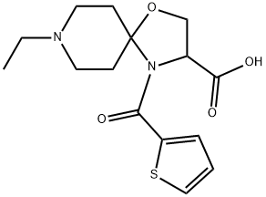 8-ethyl-4-(thiophene-2-carbonyl)-1-oxa-4,8-diazaspiro[4.5]decane-3-carboxylic acid Structure