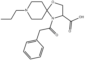 4-(2-phenylacetyl)-8-propyl-1-oxa-4,8-diazaspiro[4.5]decane-3-carboxylic acid Struktur
