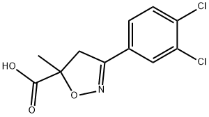 3-(3,4-dichlorophenyl)-5-methyl-4,5-dihydro-1,2-oxazole-5-carboxylic acid Struktur