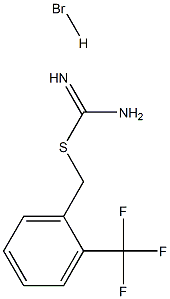 ({[2-(trifluoromethyl)phenyl]methyl}sulfanyl)methanimidamide hydrobromide, 1326811-06-6, 结构式