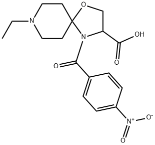 8-ethyl-4-(4-nitrobenzoyl)-1-oxa-4,8-diazaspiro[4.5]decane-3-carboxylic acid Structure