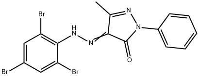 5-methyl-2-phenyl-4-[(2,4,6-tribromophenyl)hydrazono]-2,4-dihydro-3H-pyrazol-3-one|