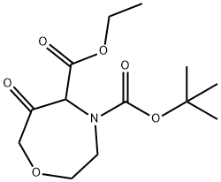 6-Oxo-[1,4]Oxazepane-4,5-Dicarboxylic Acid 4-Tert-Butyl Ester 5-Ethyl Ester|1330763-23-9