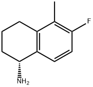 (1R)-6-FLUORO-5-METHYL-1,2,3,4-TETRAHYDRONAPHTHYLAMINE 化学構造式