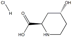 (2R,4R)-4-ヒドロキシピペリジン-2-カルボン酸塩酸塩 化学構造式