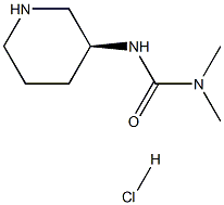 (S)-3,3-ジメチル-1-(ピペリジン-3-イル)尿素塩酸塩  化学構造式