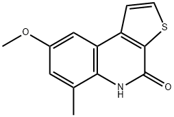 8-methoxy-6-methylthieno[2,3-c]quinolin-4(5H)-one 结构式