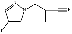 3-(4-Iodo-pyrazol-1-yl)-2-methyl-propionitrile Struktur