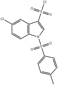 5-Chloro-1-(4-Methylbenzenesulfonyl)-1H-Indole-3-Sulfonyl Chloride Structure