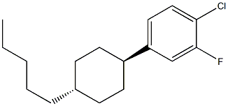 4-(反-4-戊基环己基)-2-氟-1-氯苯, 134316-71-5, 结构式