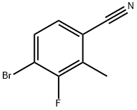 4-溴-3-氟-2-甲苯苯腈, 1349716-12-6, 结构式