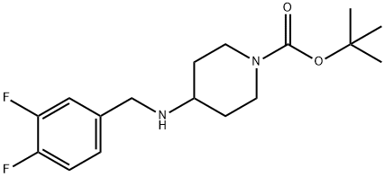 tert-Butyl 4-(3,4-difluorobenzylamino)piperidine-1-carboxylate Structure