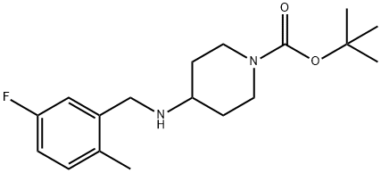 tert-Butyl 4-(5-fluoro-2-methylbenzylamino)piperidine-1-carboxylate Structure