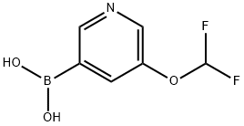 (5-(二氟甲氧基)吡啶-3-基)硼酸, 1350511-77-1, 结构式