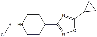 4-(5-Cyclopropyl-1,2,4-oxadiazol-3-yl)piperidine hydrochloride Structure