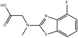 N-(4-FLUORO-1,3-BENZOTHIAZOL-2-YL)-N-METHYLGLYCINE, 1351623-35-2, 结构式