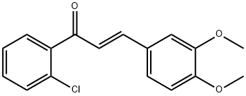(2E)-1-(2-chlorophenyl)-3-(3,4-dimethoxyphenyl)prop-2-en-1-one Structure