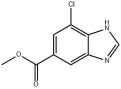 7-Chloro-3H-benzoimidazole-5-carboxylic acid methyl ester Structure