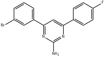 4-(3-bromophenyl)-6-(4-fluorophenyl)pyrimidin-2-amine Structure