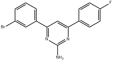 4-(3-bromophenyl)-6-(4-fluorophenyl)pyrimidin-2-amine Struktur