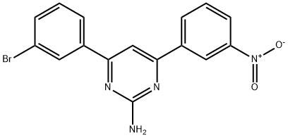 4-(3-bromophenyl)-6-(3-nitrophenyl)pyrimidin-2-amine Struktur