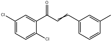 (2E)-1-(2,5-dichlorophenyl)-3-(3-methylphenyl)prop-2-en-1-one Struktur