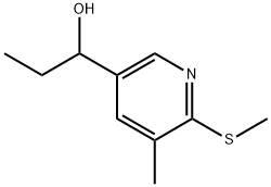 1-(5-Methyl-6-methylsulfanyl-pyridin-3-yl)-propan-1-ol Structure