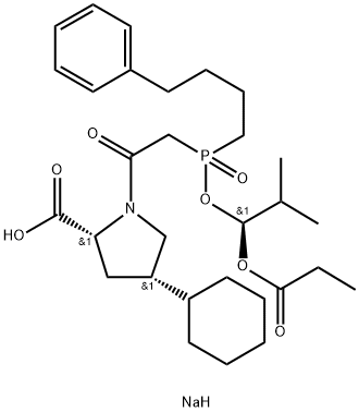 sodium:(2R,4S)-4-cyclohexyl-1-[2-[[(1S)-2-methyl-1-propanoyloxypropoxy]-(4-phenylbutyl)phosphoryl]acetyl]pyrrolidine-2-carboxylate