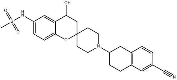 Spiro[2H-1-benzopyran-2,4'-piperidine], methanesulfonamide deriv. 化学構造式