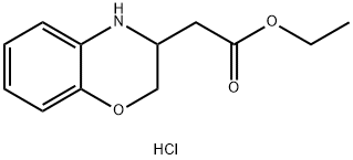 ETHYL 2-(3,4-DIHYDRO-2H-BENZO[B][1,4]OXAZIN-3-YL)ACETATE HCL 化学構造式