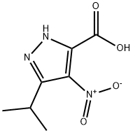 3-isopropyl-4-nitro-1H-pyrazole-5-carboxylic acid, 1365354-76-2, 结构式