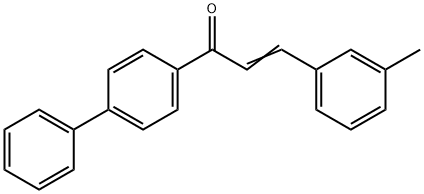 (2E)-1-{[1,1-biphenyl]-4-yl}-3-(3-methylphenyl)prop-2-en-1-one, 13662-57-2, 结构式
